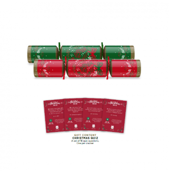 10" Traditional Xmas Red/Green Cracker